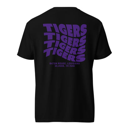 TIGERS Wave Tee (Purple) | Louisiana State University