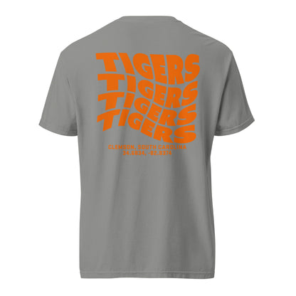 TIGERS Wave Tee (Orange) | Clemson University